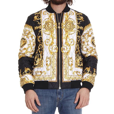 versace mens coat|black Versace jacket men.